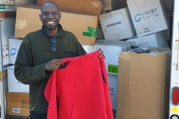 MISSIONARIES RECEIVE A TRUCKLOAD OF DONATED CLOTHING